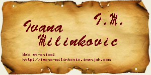 Ivana Milinković vizit kartica